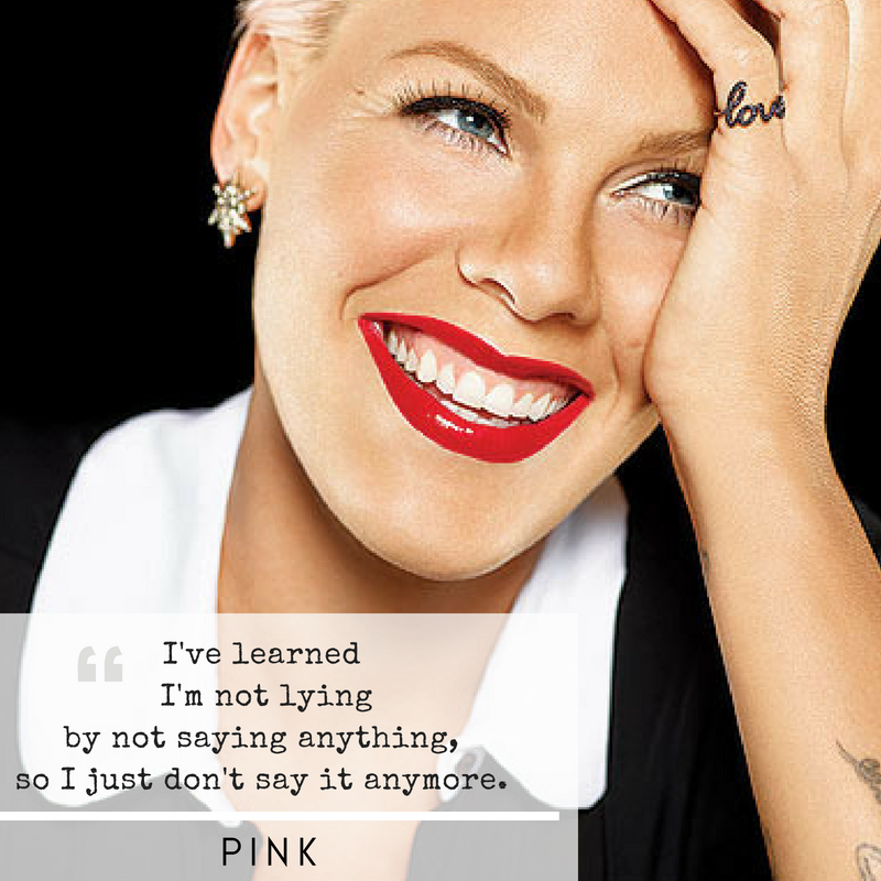 pINK quote, i'M FINE Blog MelAROWE.com