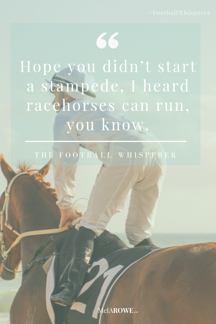 How can two types of sports be a part of the never-ending Australian love affair? #wordjourney #FootballWhisperer #findinglost #Escape2HEA Quote From the Football Whisperer, a Sports Romance by Mel A ROWE,
