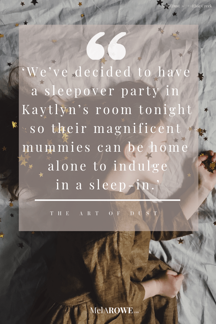 Book Quote that matches the blog Party Protocols by Mel A ROWE