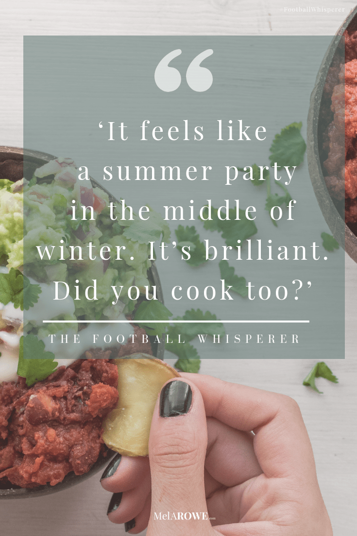 Book Quote that matches the blog Party Protocols by Mel A ROWE