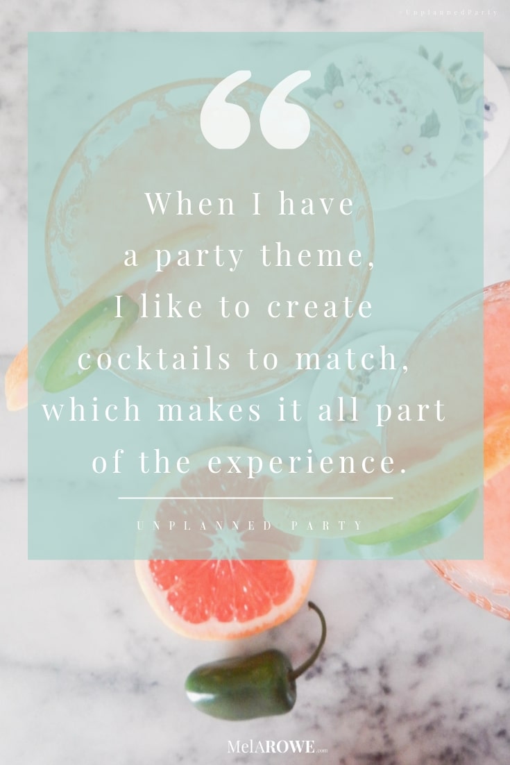 Book Quote from Unplanned Party that matches the blog Party Protocols by Mel A ROWE