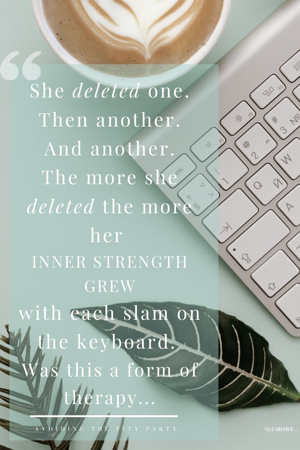 Avoiding the pity party Quote for the Inbox Detox blog