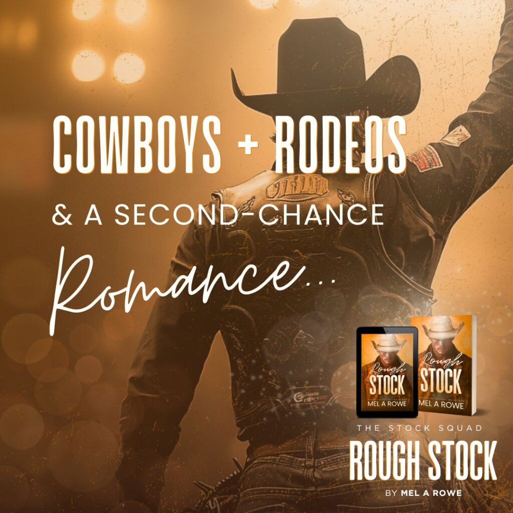 Cowboys + Rodeos and a seond chance rodeo romance... found in Rough Stock - Book 1 of The Stock Squad Series, where cattle, crime and romance collide in the outback.