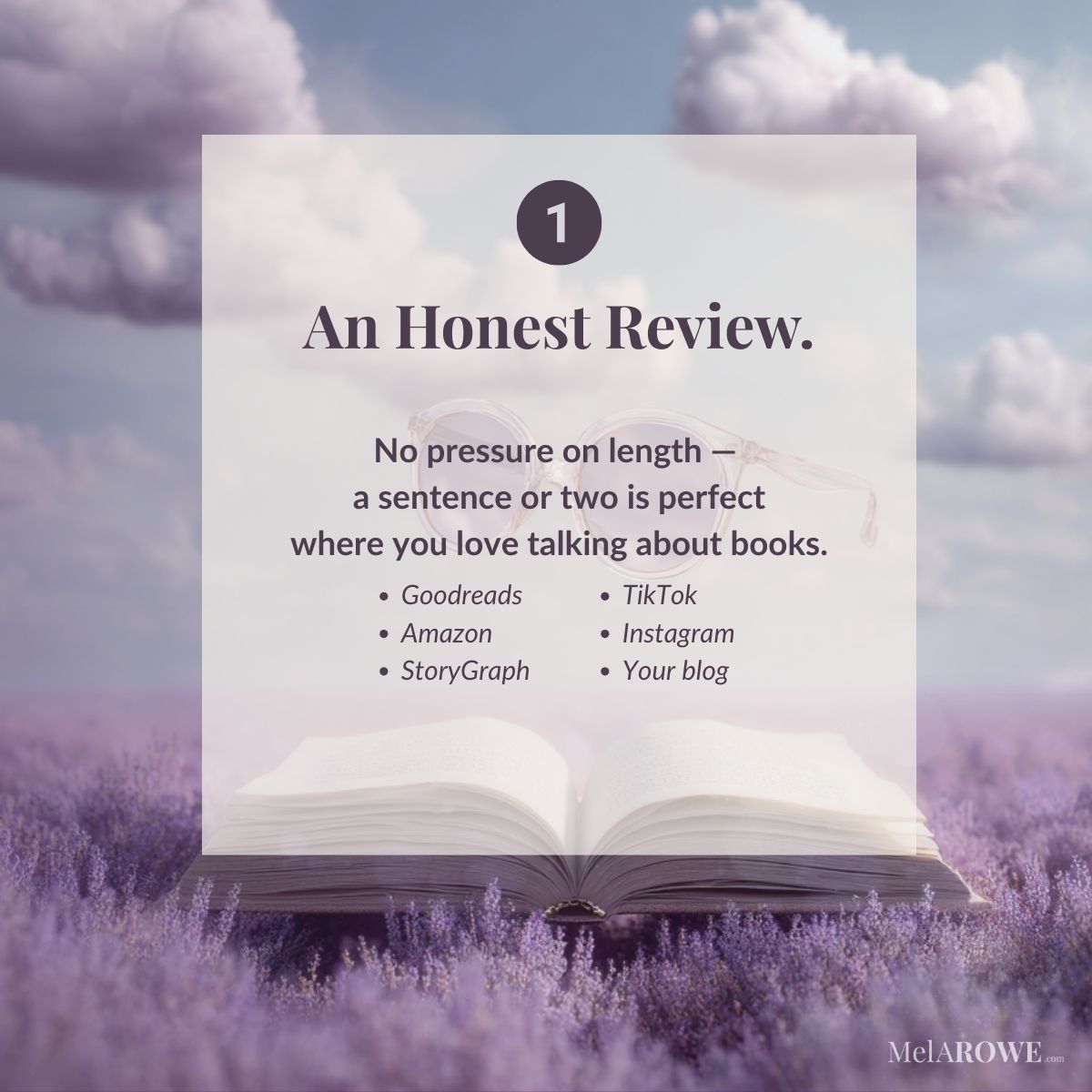 1 - An Honest revew to share across social media when joining Mel A ROWE's ARc Team.